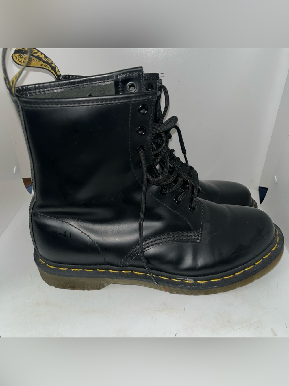 Doc Dr. Martens Smooth Leather Lace Up Boots Black Sz US 10 - EU 42 - 11821